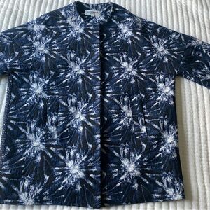 Helene Berman London Blue Oversized 3/4 sleeve Blazer jacket